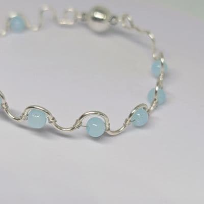 Dainty Bracelet - Pastel Blue bracelet detail - view 3 of 7 by Loutan Beauty