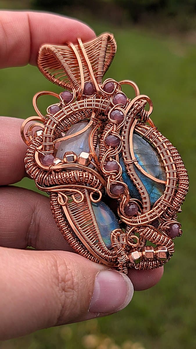 Heady Wrap - SOLD pendant detail - view 2 of 8 by Loutan Beauty