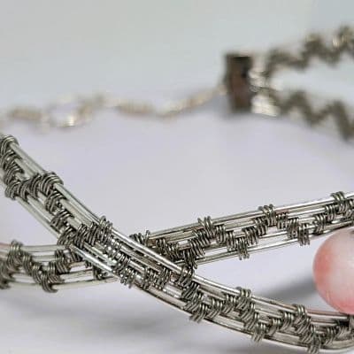 Stainless Steel and Silver Cuff Bracelet bracelet detail - view 3 of 9 by Loutan Beauty