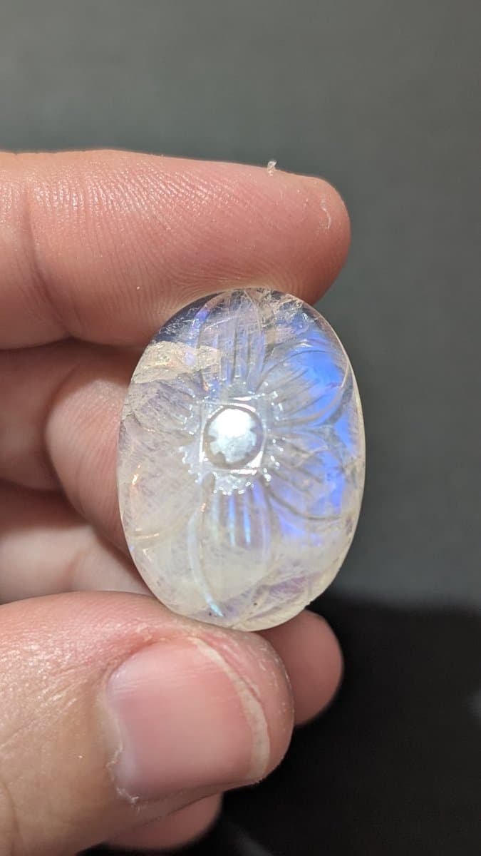 Carved Blue Moonstone
