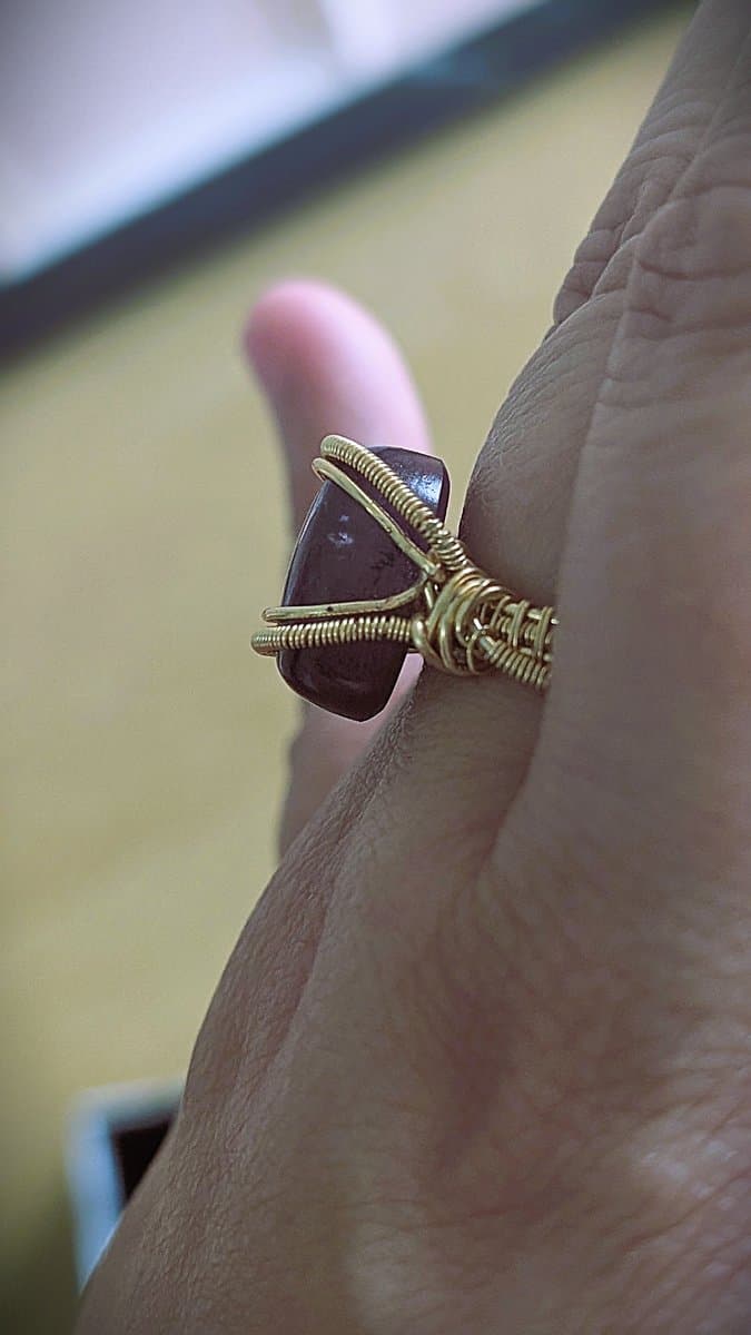 Purple Dyed Labradorite Ring ring detail - view 5 of 5 by Loutan Beauty