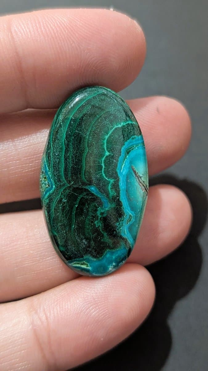 Malachite and Chrysocolla Cabochon