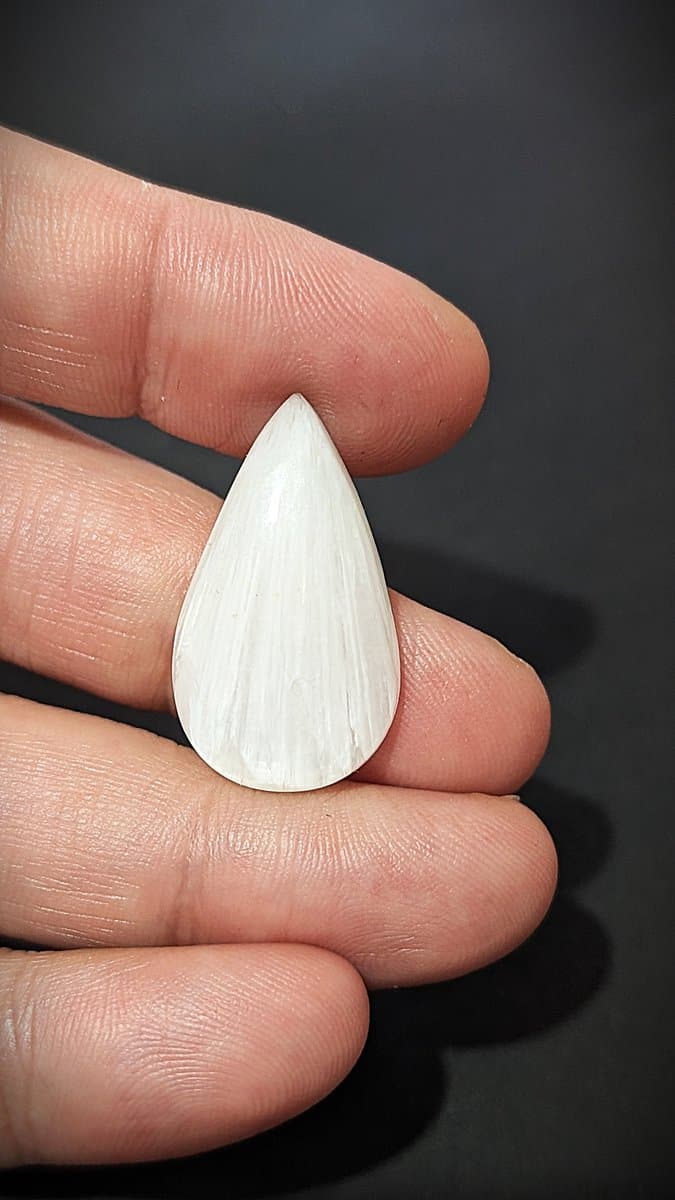 White Scolecite stone detail - view 2 of 3 by Loutan Beauty