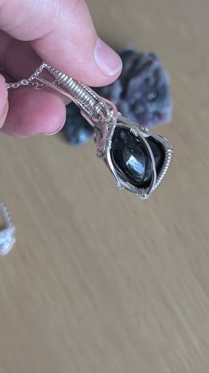 Black Tourmaline Pendant pendant detail - view 5 of 5 by Loutan Beauty