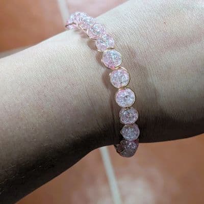 Rose Quartz Bracelet - Faux Beads bracelet detail - view 7 of 11 by Loutan Beauty