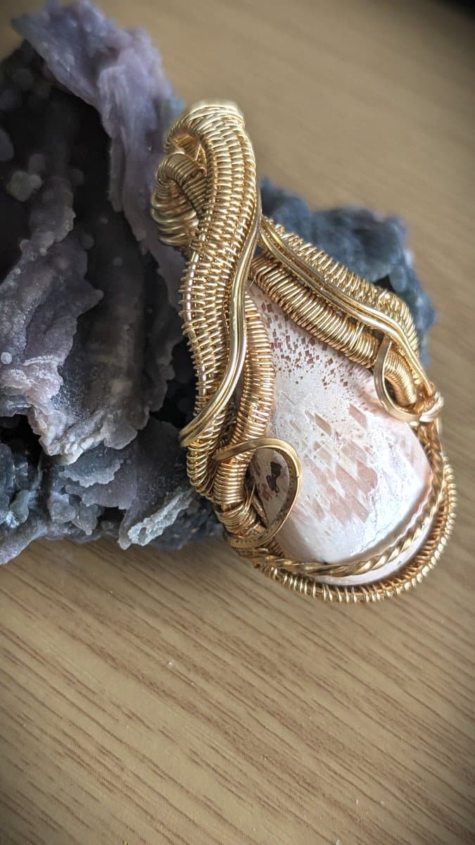 Pink Scolecite Pendant pendant detail - view 3 of 5 by Loutan Beauty