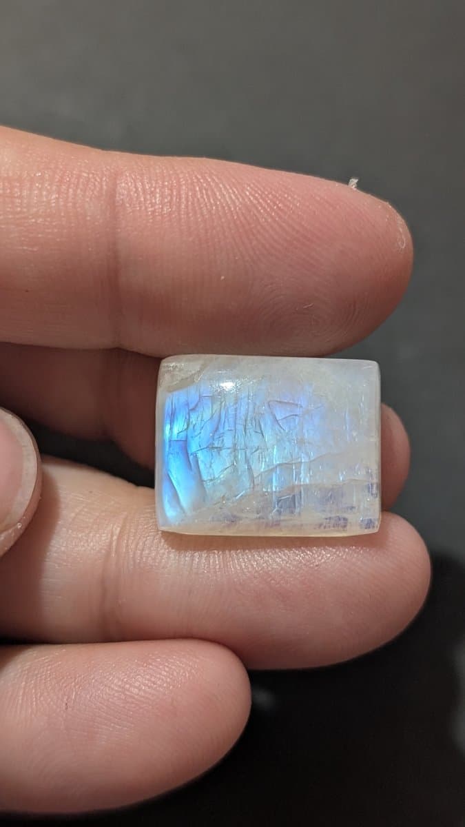 Moonstone - Square stone detail - view 3 of 4 by Loutan Beauty