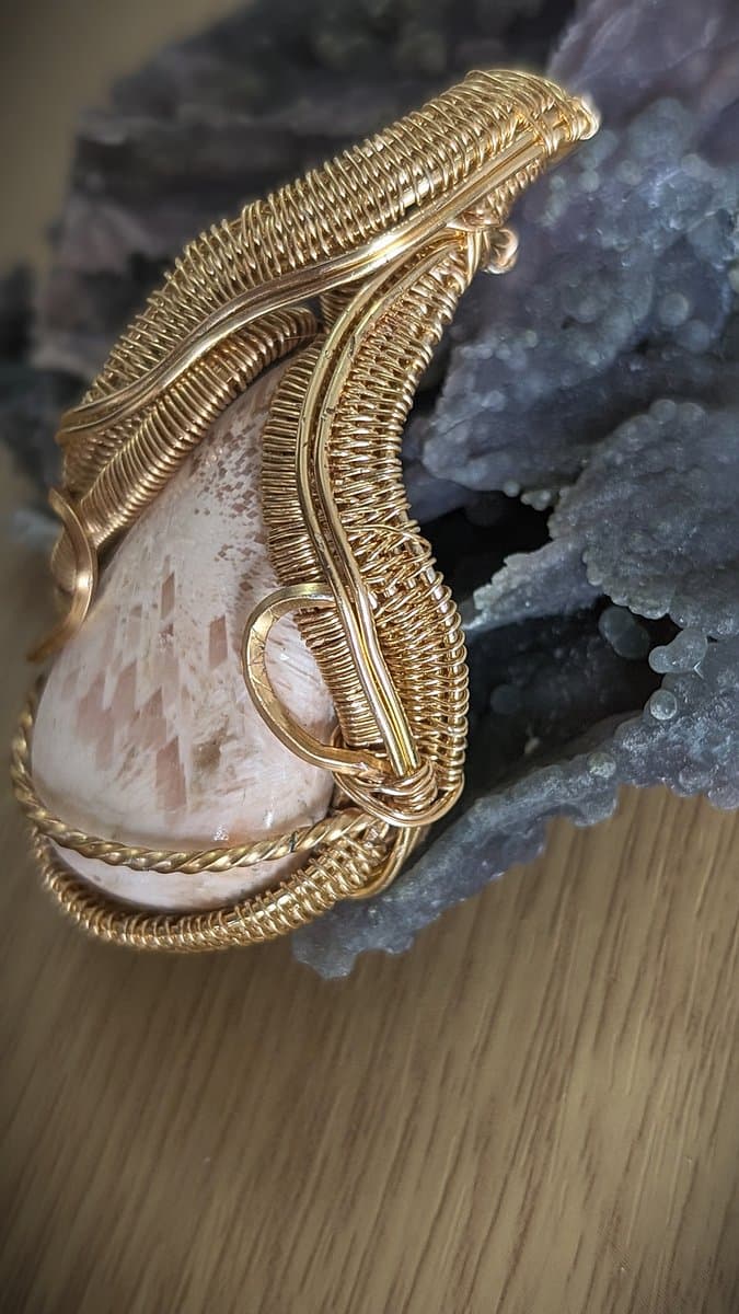 Pink Scolecite Pendant pendant detail - view 4 of 5 by Loutan Beauty