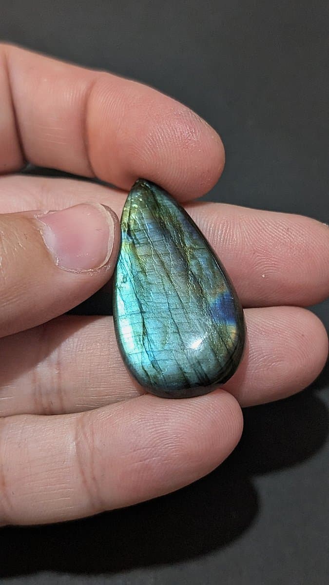 Labradorite Cabochon stone detail - view 3 of 3 by Loutan Beauty