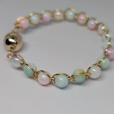 Dainty Bracelet - Mermaid Coloured bracelet detail - view 5 of 9 by Loutan Beauty
