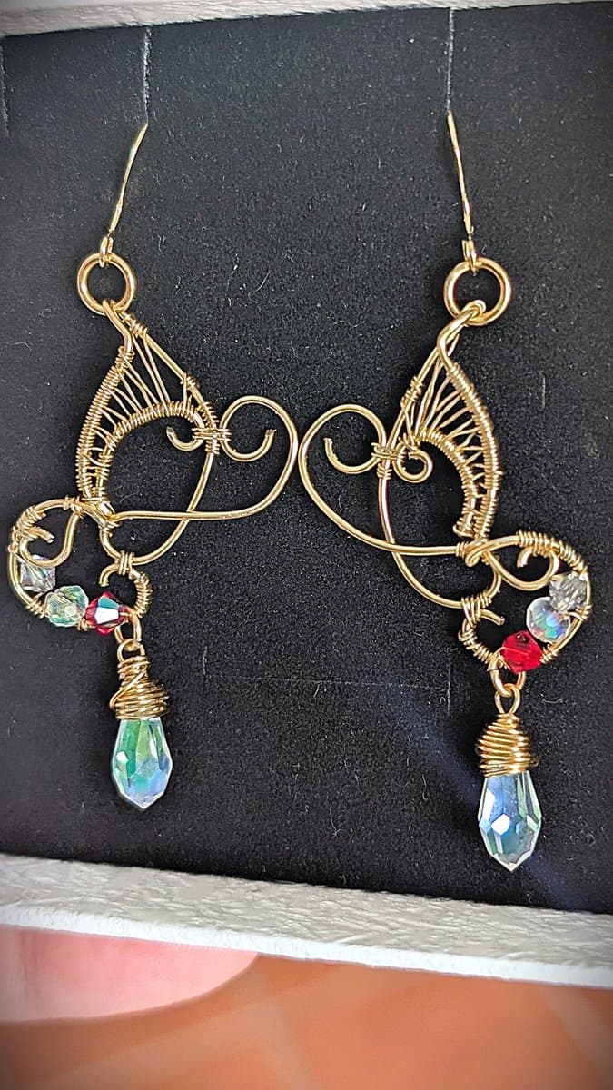 Butterfly Earrings earrings detail - view 2 of 2 by Loutan Beauty