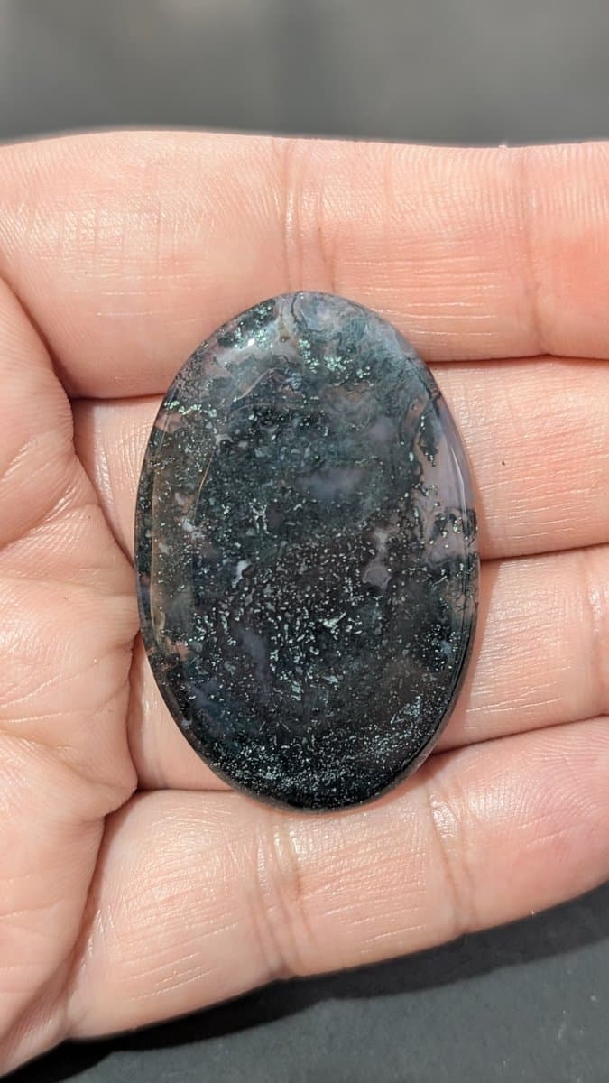 Scenic Moss Agate Cabochon - Large