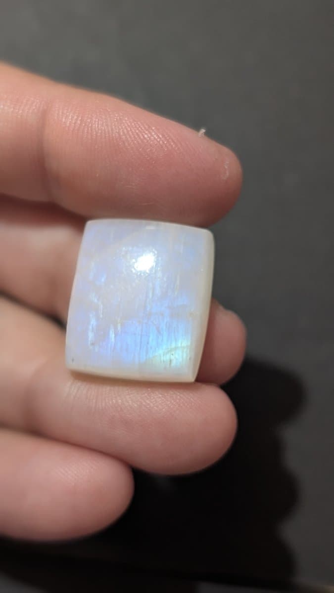 Square Moonstone stone detail - view 3 of 3 by Loutan Beauty