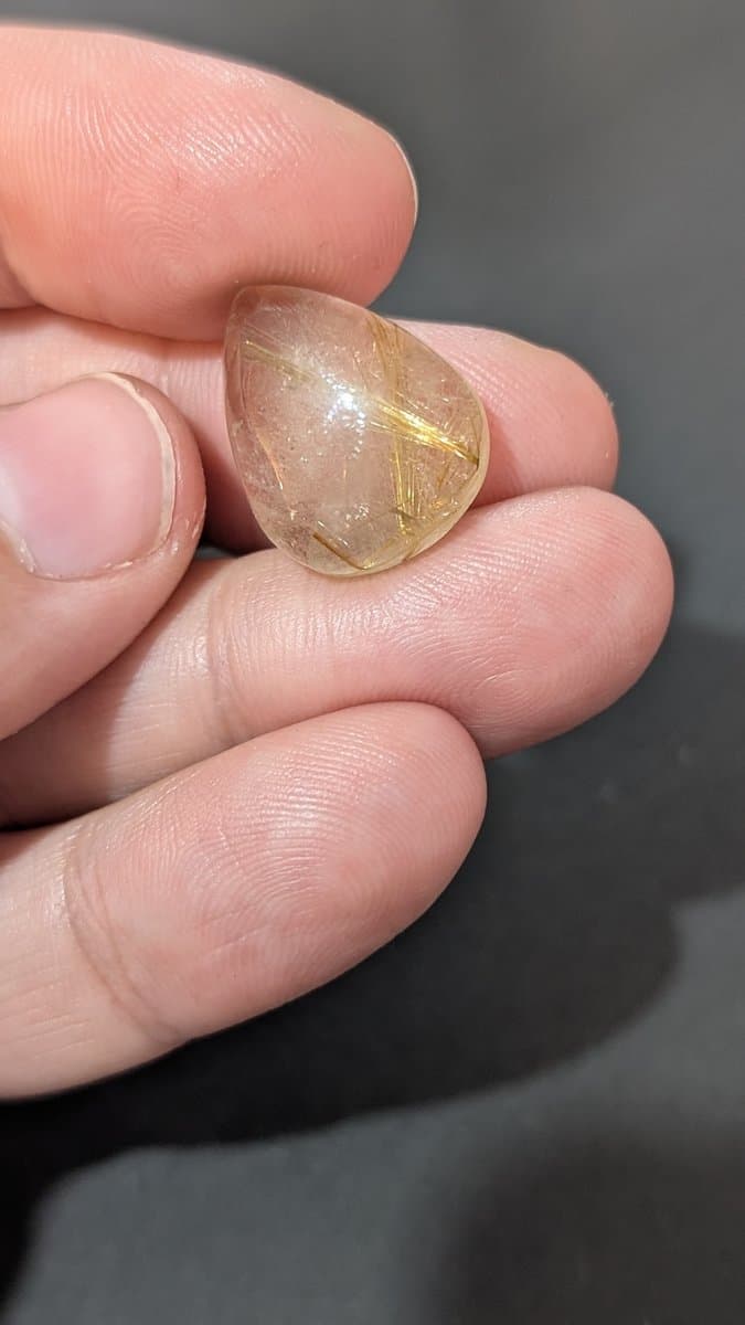 Rutilated Quartz stone detail - view 2 of 3 by Loutan Beauty