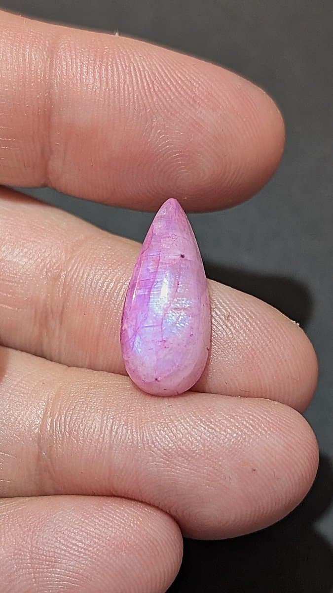 Pink Dyed Moonstone #1 stone detail - view 5 of 5 by Loutan Beauty