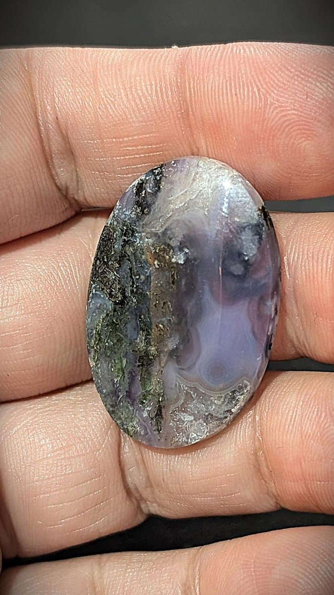 Purple Moss Agate Cabochon