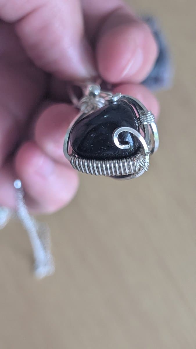 Black Tourmaline Pendant pendant detail - view 4 of 5 by Loutan Beauty