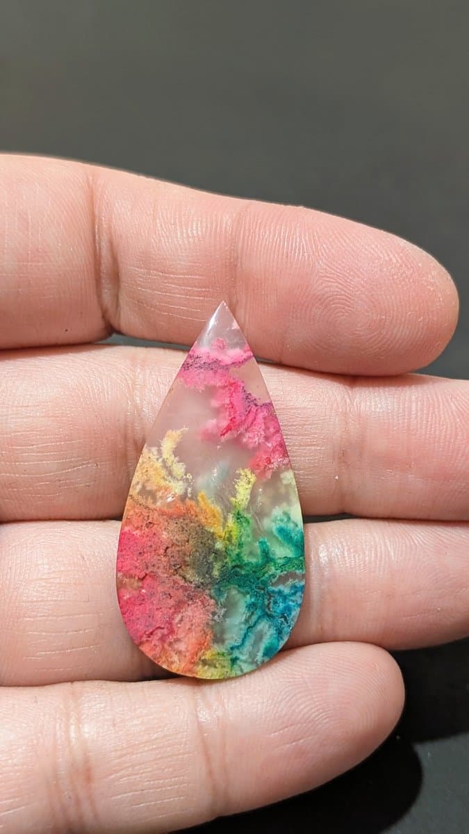 Dyed Moss Agate - Rainbow