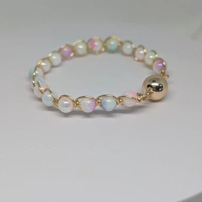 Dainty Bracelet - Mermaid Coloured bracelet detail - view 3 of 9 by Loutan Beauty