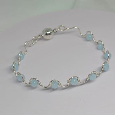 Dainty Bracelet - Pastel Blue bracelet detail - view 4 of 7 by Loutan Beauty