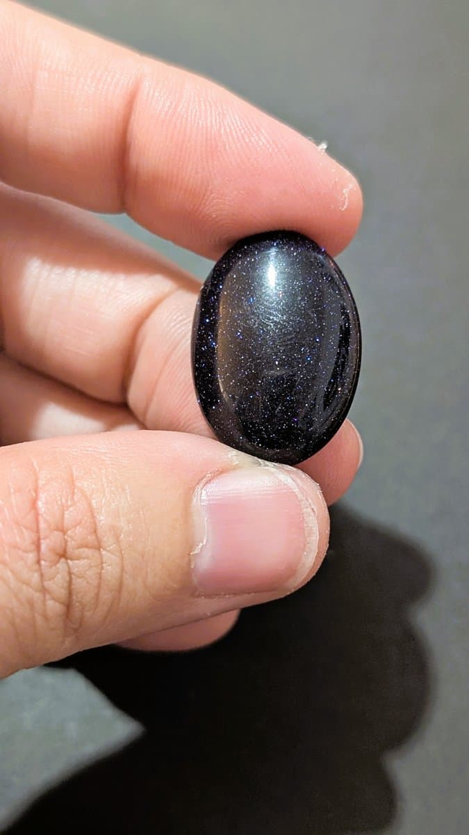 Blue Goldstone stone detail - view 2 of 3 by Loutan Beauty