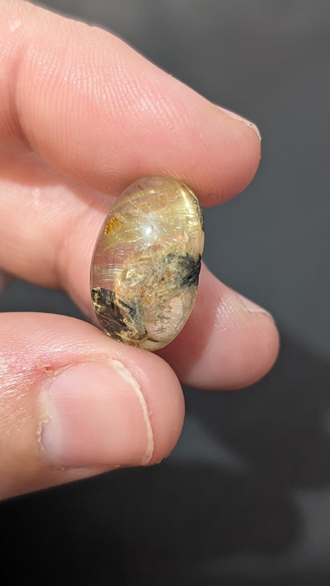 Rutilated Quartz stone detail - view 2 of 2 by Loutan Beauty