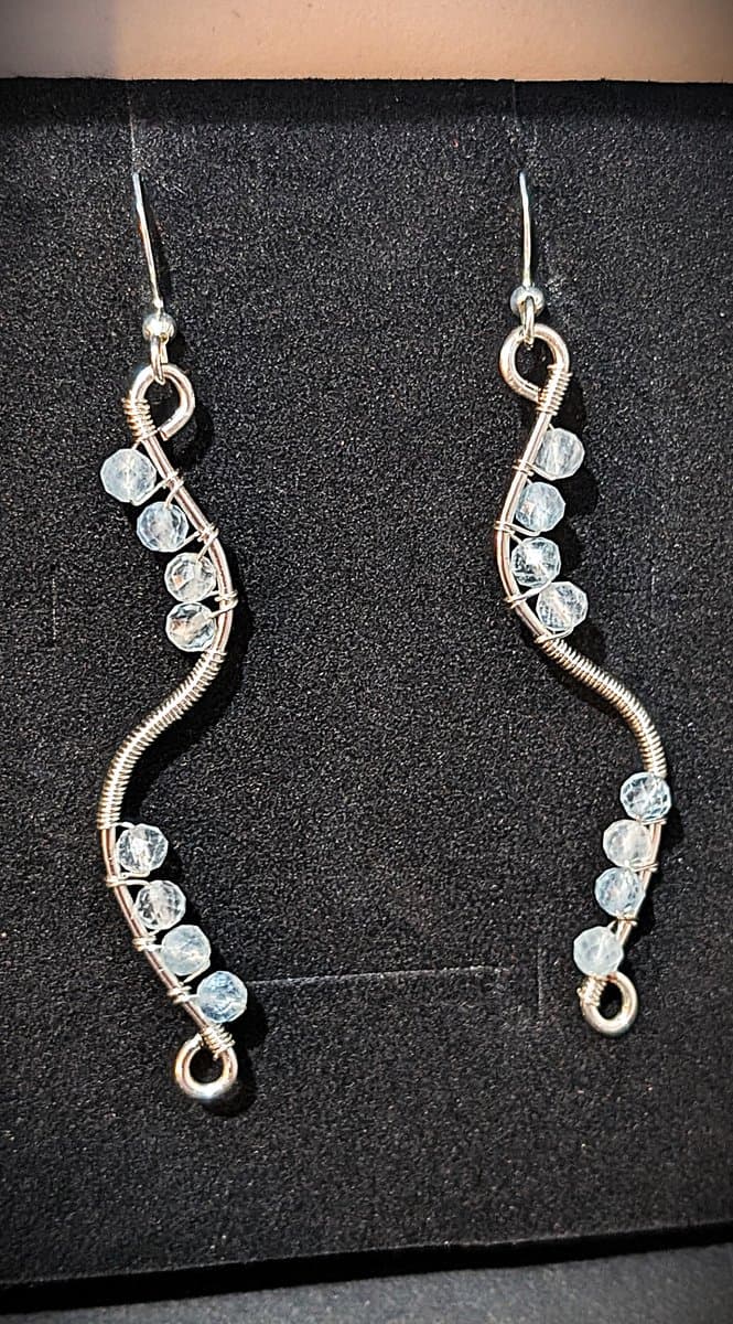 Valentines Curves Earrings - Moonstone earrings detail - view 3 of 4 by Loutan Beauty