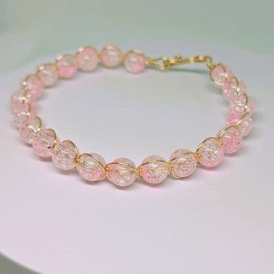 Rose Quartz Bracelet - Faux Beads bracelet detail - view 11 of 11 by Loutan Beauty
