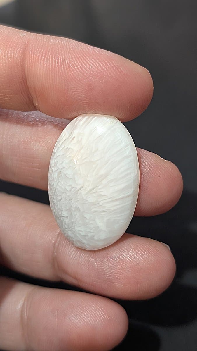 White Scolecite stone detail - view 2 of 3 by Loutan Beauty