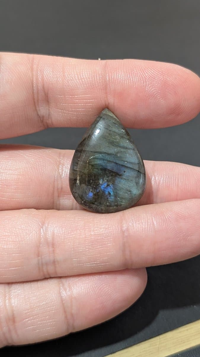Labradorite Cabochon stone detail - view 2 of 2 by Loutan Beauty
