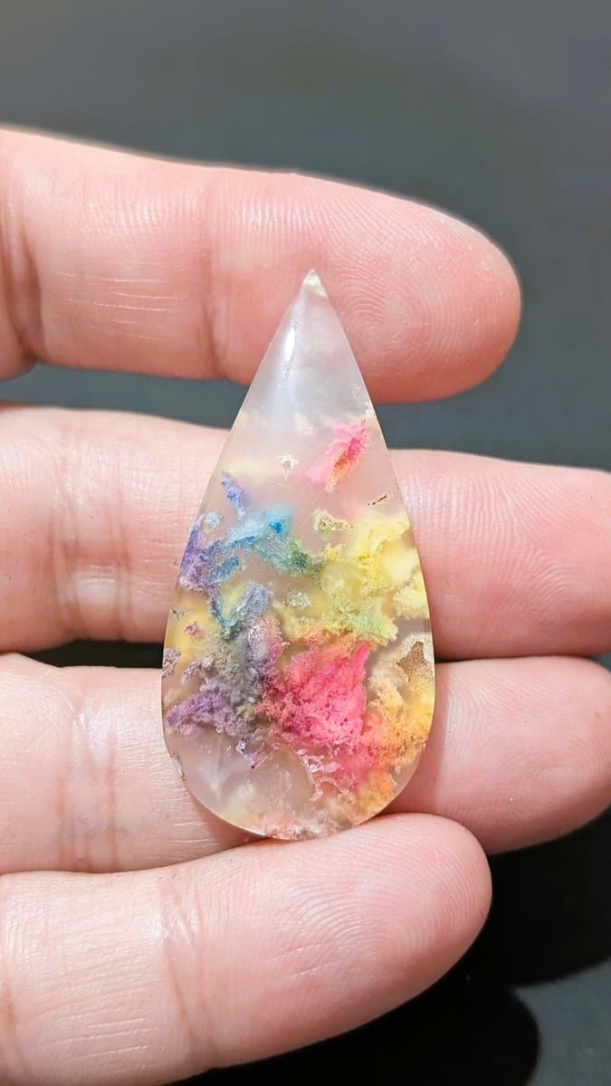 Dyed Moss Agate - Rainbow