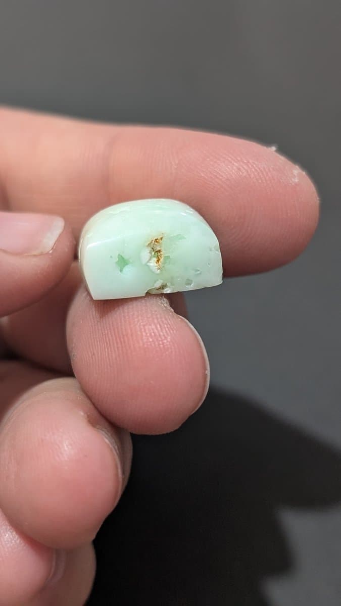 Chrysoprase Cabochon stone detail - view 3 of 6 by Loutan Beauty