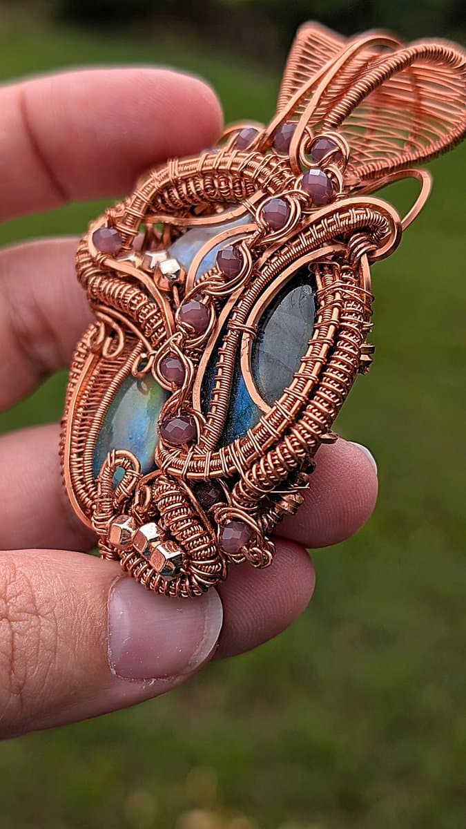 Heady Wrap - SOLD pendant detail - view 3 of 8 by Loutan Beauty