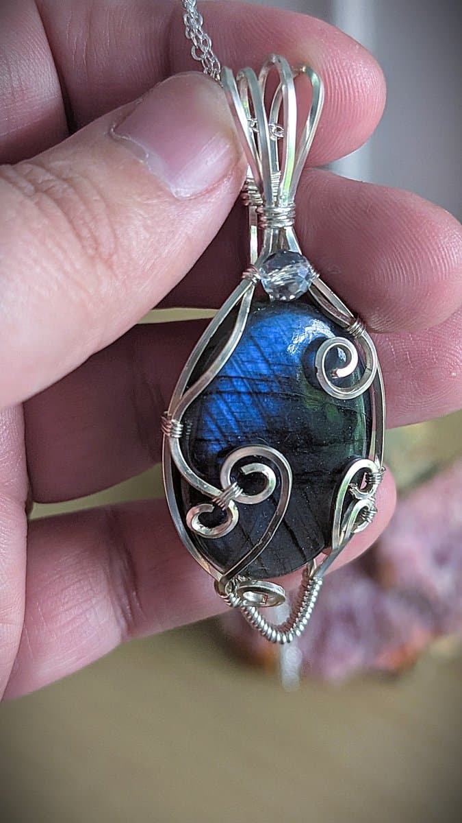 Blue Labradorite Pendant pendant detail - view 2 of 4 by Loutan Beauty