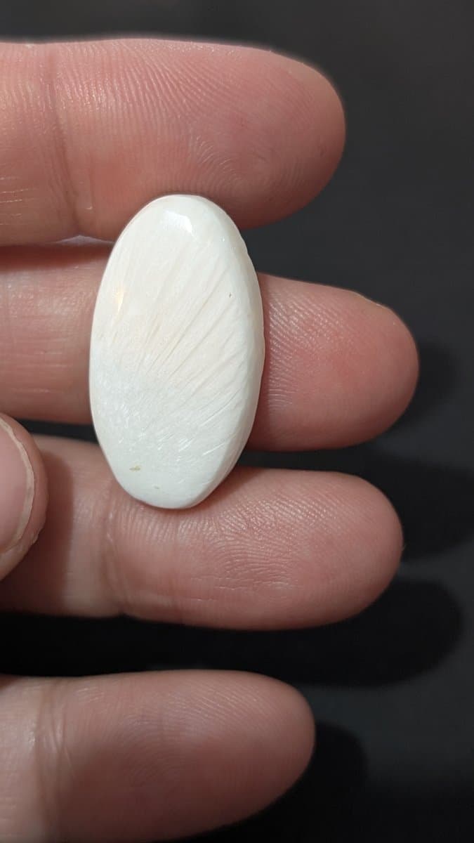 White Scolecite stone detail - view 3 of 3 by Loutan Beauty