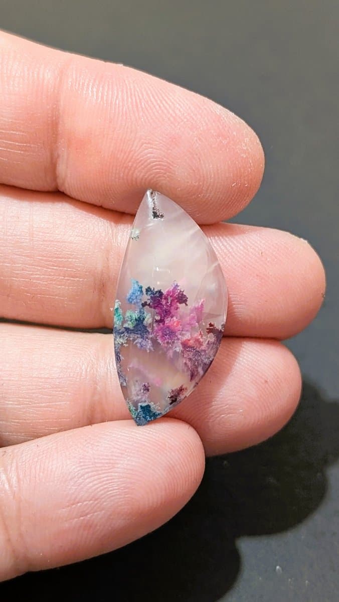 Dyed Moss Agate - Purple/Teals