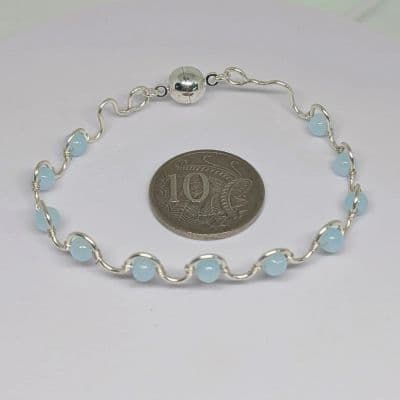 Dainty Bracelet - Pastel Blue bracelet detail - view 7 of 7 by Loutan Beauty