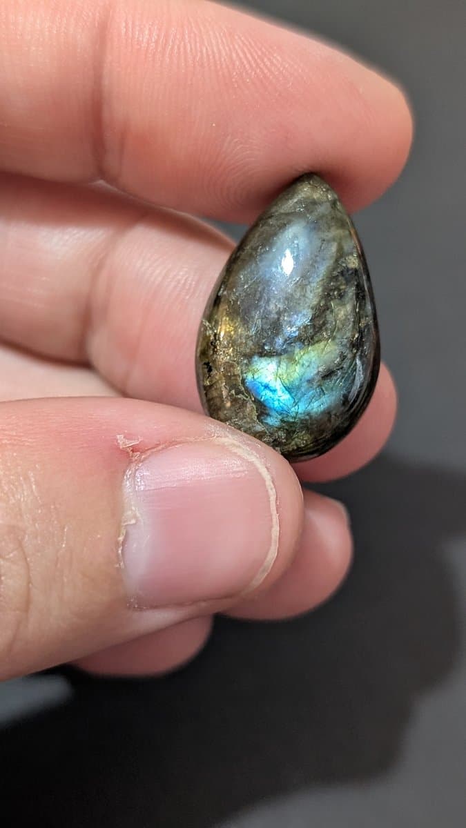 Labradorite Cabochon stone detail - view 2 of 2 by Loutan Beauty
