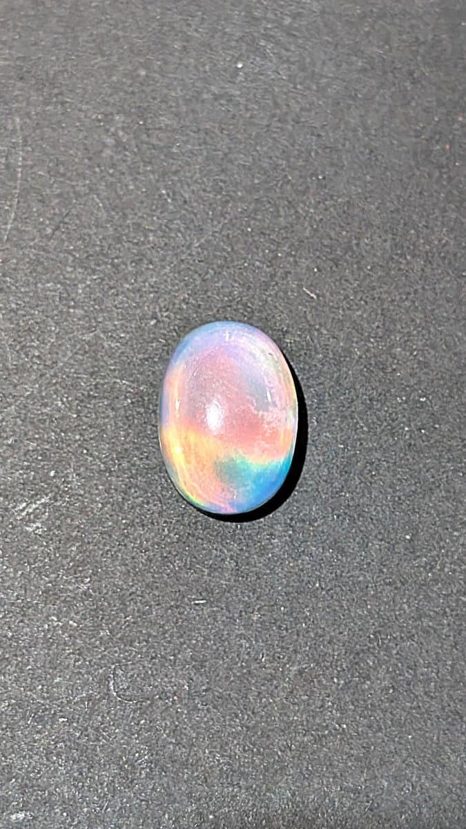 Lab Made Opal Triplet #5 stone detail - view 3 of 4 by Loutan Beauty