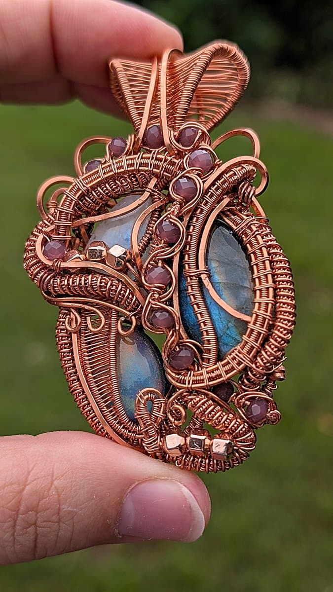 Heady Wrap - SOLD pendant detail - view 4 of 8 by Loutan Beauty