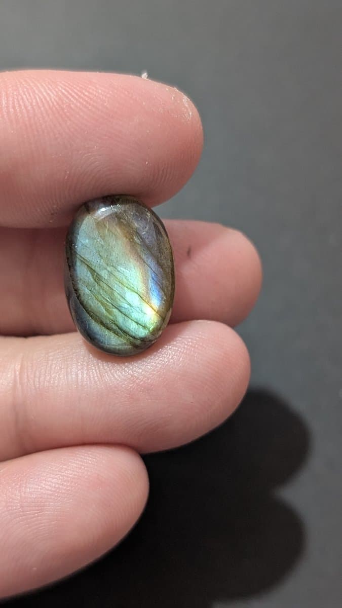 Yellow/Blue Labradorite stone detail - view 3 of 4 by Loutan Beauty
