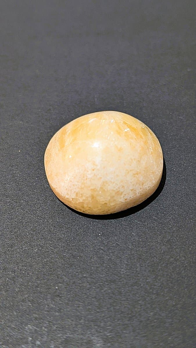 Honey Calcite Cabochon stone detail - view 3 of 6 by Loutan Beauty