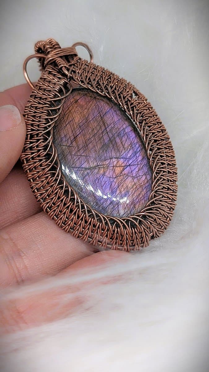 SOLD Wrap pendant detail - view 3 of 4 by Loutan Beauty