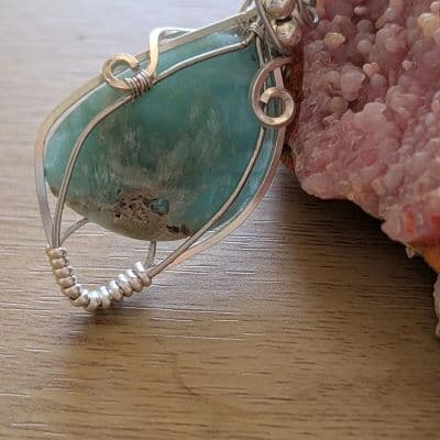 Handmade Aragonite Pendant pendant detail - view 4 of 8 by Loutan Beauty