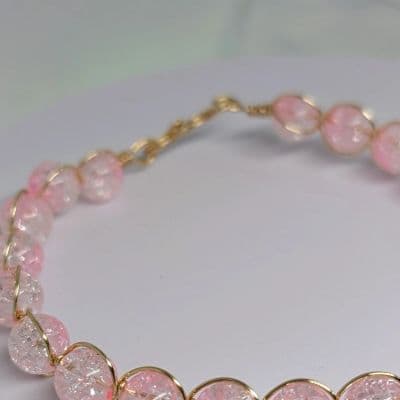 Rose Quartz Bracelet - Faux Beads bracelet detail - view 5 of 11 by Loutan Beauty