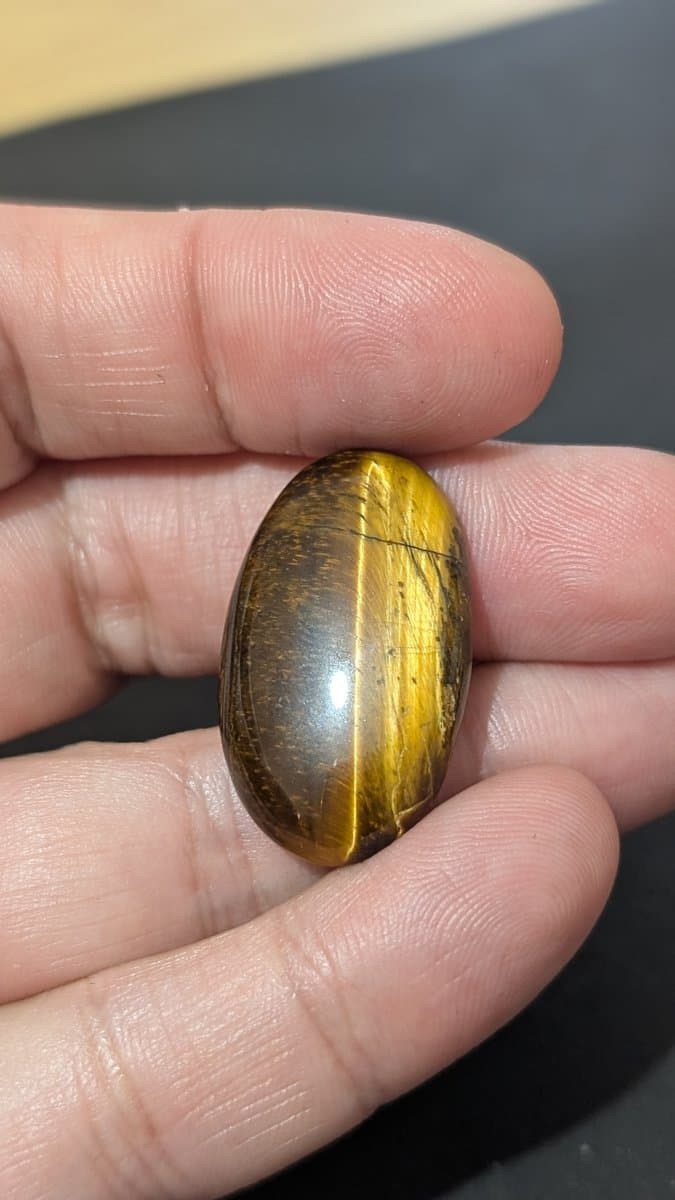 Tiger Eye Cabochon - Natural stone detail - view 2 of 2 by Loutan Beauty