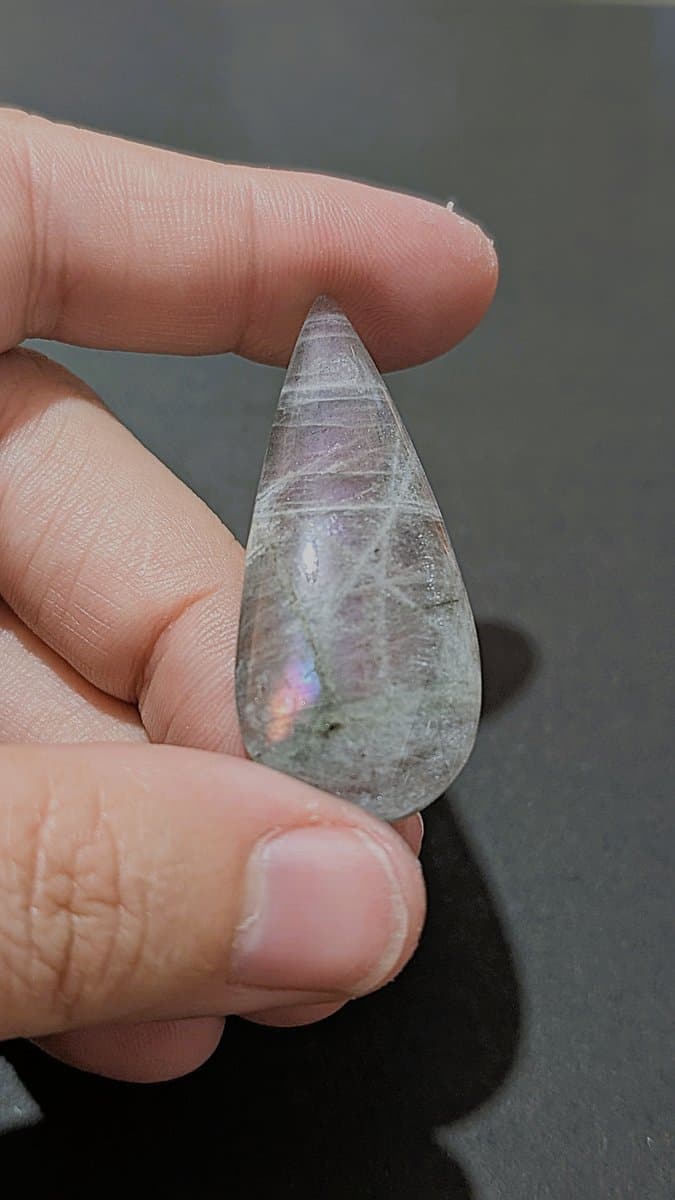Purple Labradorite Cabochon stone detail - view 3 of 3 by Loutan Beauty
