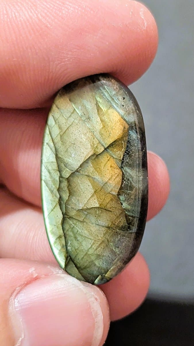 Yellow Labradorite stone detail - view 3 of 3 by Loutan Beauty