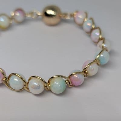 Dainty Bracelet - Mermaid Coloured bracelet detail - view 6 of 9 by Loutan Beauty