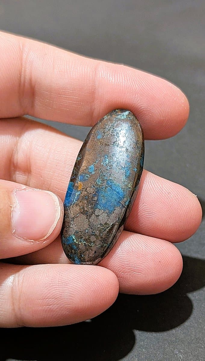 Chrysocolla Cabochon stone detail - view 3 of 3 by Loutan Beauty